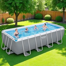 Каркасный бассейн Bestway 56671, 488 х 244 х 122 см., с песочным фильтр-насосом